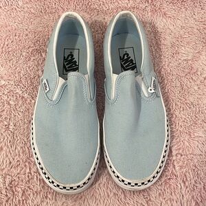 Light Blue Slip on Vans